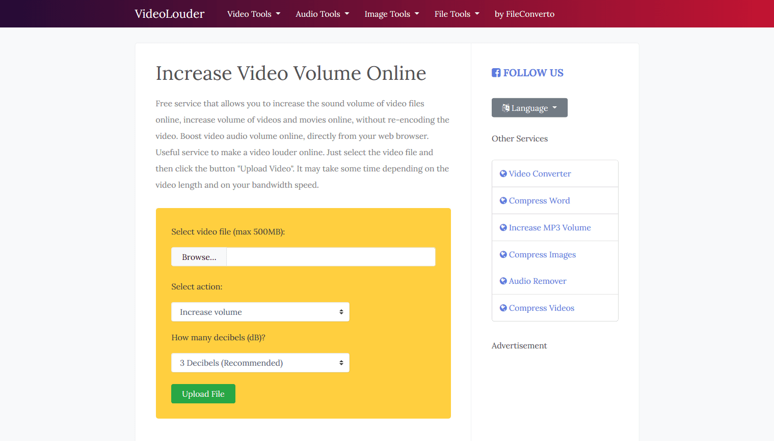 Increase Video Volume Online, Make Video Sound Louder | VideoLouder